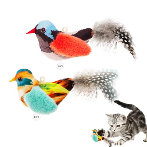 Catnip Cat Toys Satisfy Cat's Natural Hunting Instintion for Indoors Cats Feather Toys Interactive with Lifeli - view 2
