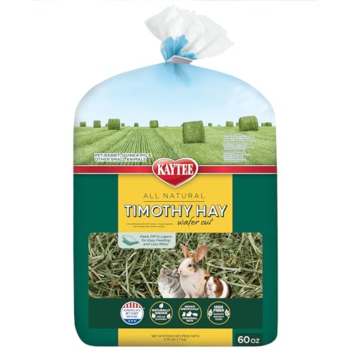 Kaytee Wafer Cut All Natural Timothy Hay for Pet Guinea Pigs, Rabbits & Other Small Animals, 60 Ounce - view 2
