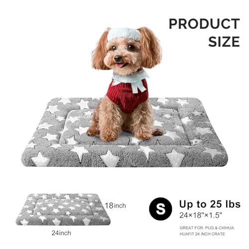 Dog Bed Mat, Reversible Crate Pad & Cute Dog Bed - Machine Washable Kennel Mat with Ultra Soft for Small Dogs  - view 5