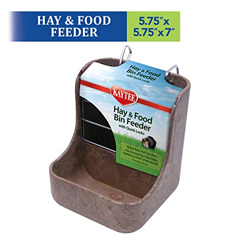 Kaytee Hay & Food Bin Feeder With Quick Locks For Pet Rabbits, Chinchillas, Guinea Pigs and Other Small Animal - view 3