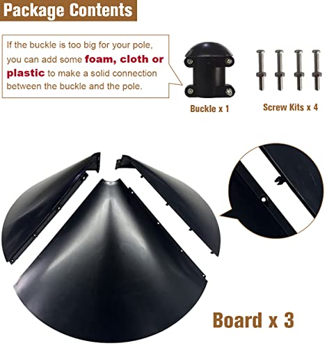 Garbuildman Squirrel Baffle for Bird Feeder Pole, Outside Pole Mount Bird House Guard for Outdoor Shepherd’s H - view 4