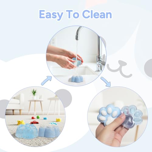 2-Pack Taba Squishy Cat Paw Sensory Fidget Toys Adults, Anxiety Stress Relief Squeeze Toy, Soft Cute Kawaii Sq - view 5
