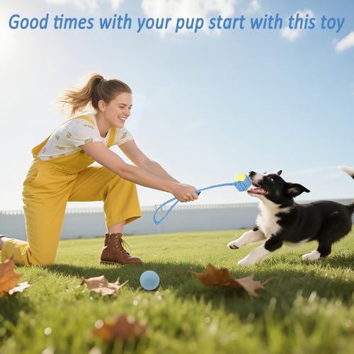 Beiker 20 Pack Puppy Chew Toys - Blue Dog Teething Toys for Puppies, Puppy Teething Rings and Ropes, Rubber To - view 6