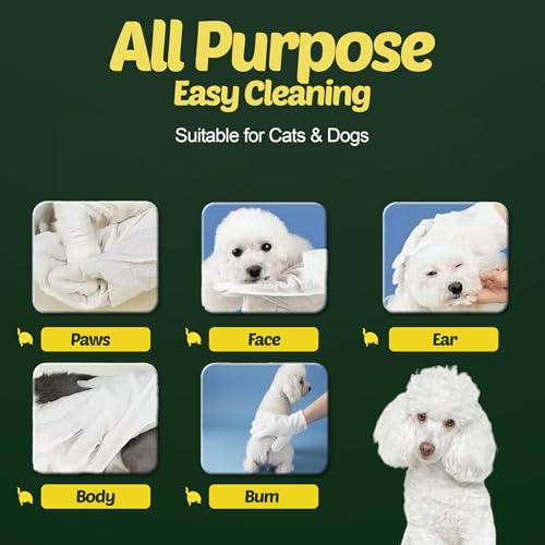 Petazy Dog Wipes for Paws and Butt – 400 Count (8x8in) Hypoallergenic, Deodorizing Pet Wipes for Dogs and Cats - view 4