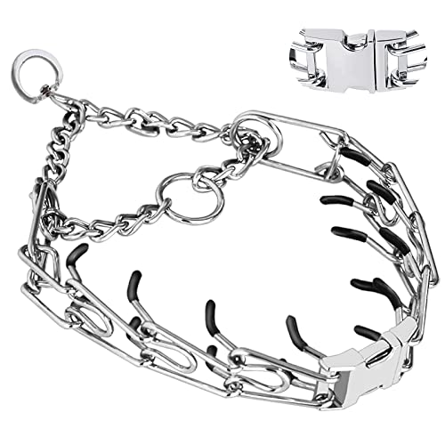 Prong Collar for Dogs, Dog Training Collar, Adjustable Size Dog Pinch No Pull Collar with Quick Release Buckle - view 2
