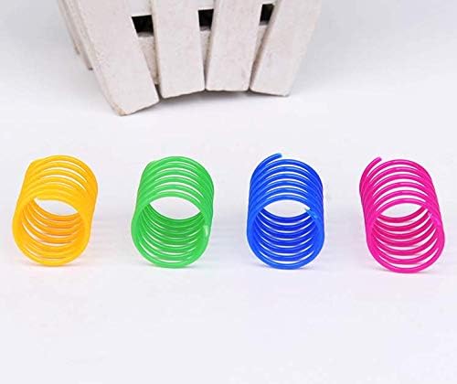 ISMARTEN Cat Spring Toy (60 Pack), Cat Kittens Toys Plastic Coil Spiral Springs for Swatting, Biting, Hunting, - view 5