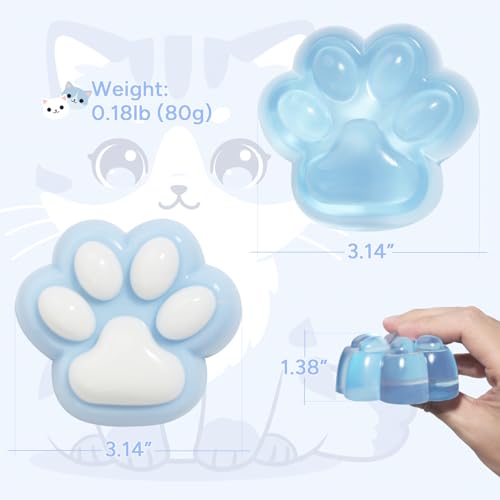 2-Pack Taba Squishy Cat Paw Sensory Fidget Toys Adults, Anxiety Stress Relief Squeeze Toy, Soft Cute Kawaii Sq - view 3