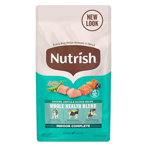 Nutrish Indoor Complete Chicken, Lentils & Salmon Recipe Dry Cat Food, 6 lb. Bag, Packaging May Vary (Rachael  - view 2