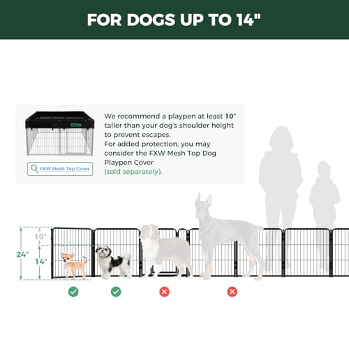 FXW Homeplus Unleashed Indoor Dog Playpen - Stress-Free and Safe Play, Heavy Duty 24 Inch 6 Panels Dog Pen for - view 3