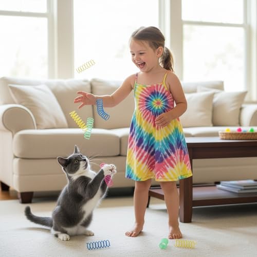 SPOT Colorful Springs Cat Toys – 3" Bouncy Coils for Indoor Cats & Kittens to Swat, Chase & Bite, Safe Lightwe - view 3