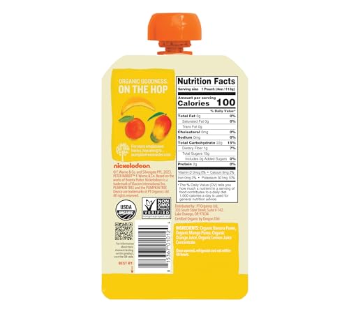 Peter Rabbit Organics Fruit Flavors Variety Pack - Squeezable Snack Pouches 4 oz. (Pack of 18) - view 5