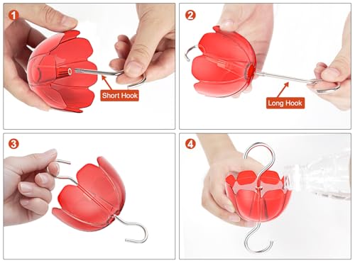 6-Pack Hummingbird Feeder Ant Guard-Large Ant Moat for Hummingbird Feeders, Outdoor Ant-Proof Handing Feeders  - view 5
