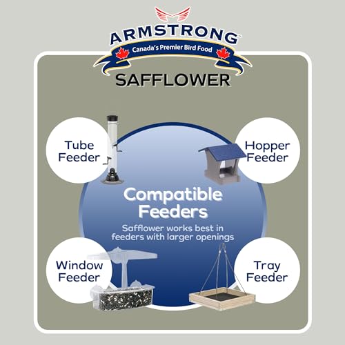 Armstrong Wild Bird Food Safflower Bird Seed, 20 Pounds - for Northern Cardinals, Rose-Breasted Grosbeaks and  - view 5