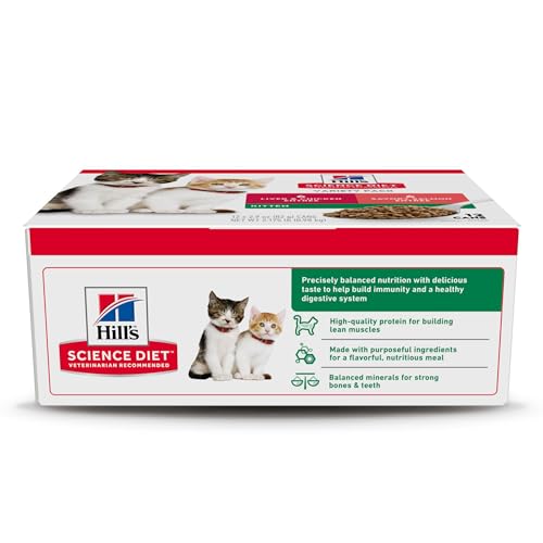 Hill's Science Diet Kitten Wet Cat Food Variety Pack, Liver & Chicken, Salmon Minced, 2.9 oz. Cans, 12-Pack - view 3