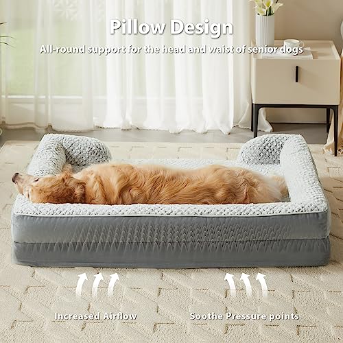 Orthopedic Dog Beds for Large Dogs,Waterproof Dog Bed, Egg Crate Foam Bed for Large Dogs, Big Pet Bed with Was - view 4