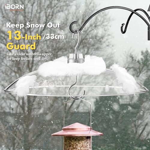 iBorn Baffles for Bird Feeders, 13” Bird Feeder Cover for Rain Guard, Birds Feeders Rain Guard, Full Protectio - view 5