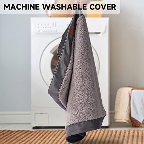 Sunheir Washable Large Dog Bed Covers Soft Plush Replacement, Waterproof Dog Bed Liner, Pet Bed Cover with Zip - view 5