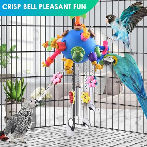 KATUMO Bird Toys, Parrot Pull Spoons Colorful Acrylic Stick Toys Bird Chew Toys for Parrot, African Grey, Conu - view 4