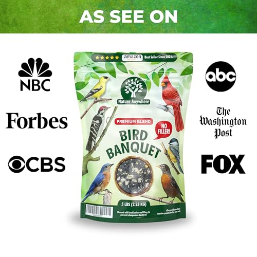 Nature Anywhere Bird Seed Bird Banquet Bird Seed for Outside Feeders, Wild Bird Seed, Bird Food, No Fillers, M - view 5