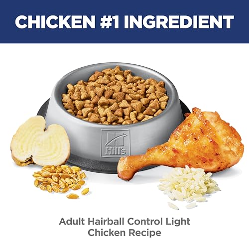 Hill's Science Diet Hairball Control Light, Adult 1-6, Weight Management & Hairball Control Support, Dry Cat F - view 5