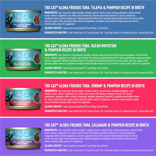 Tiki Cat Aloha Friends Variety Pack, Seafood Flavors with Pumpkin, Wet, High-Protein & High-Moisture Cat Food, - view 4