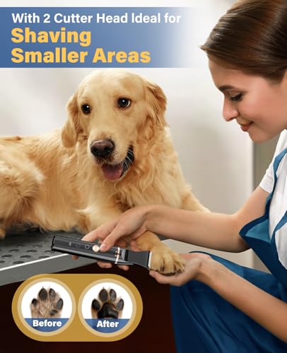 oneisall Dog Grooming Kit for Heavy Thick Hair&Coats/Low Noise Rechargeable Cordless Waterproof Dog Clippers f - view 5