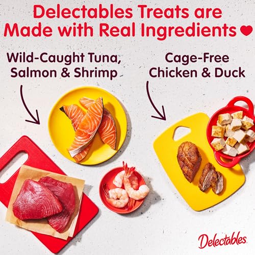 Delectables Lickable Treat Bisque Senior 10+ Wet Cat Treat Variety Pack, Food Topper, Hydrating, Grain-Free, N - view 3