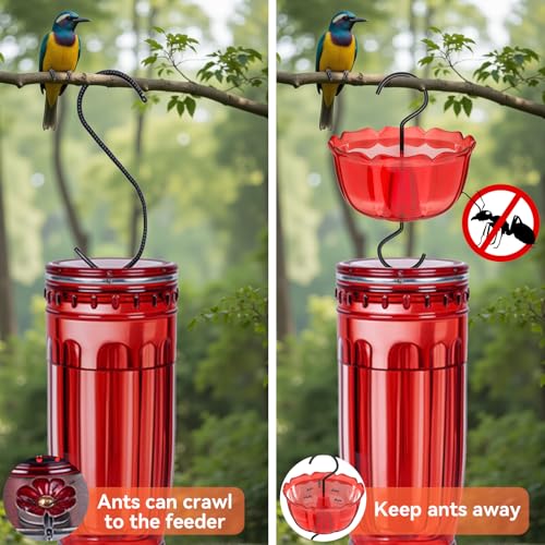 Ant Moat for Hummingbird Feeders, 6 OZ Ant Guard with Large Capacity, Against Ants Hummingbird Feeder Accessor - view 5