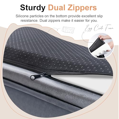 Large Dog Bed Orthopedic Washable: Beds Bolster XL Bed Large Big Dogs Memory Foam Couch Sofa Waterproof with R - view 6