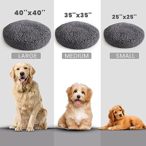 Muddy Mat® Cloud K-9 Dog Beds for Small Dogs & Cats, Soft & Relaxing Round Dog Bed, Chenille Material, Removab - view 4