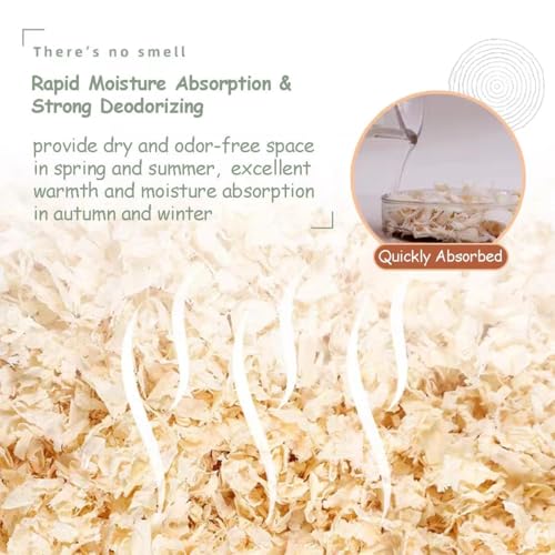 MANON ROSA Wood Shavings for Bird Bedding - Natural Aspen Soft Low-Dust & Odor-Control Nesting Material for Pa - view 5