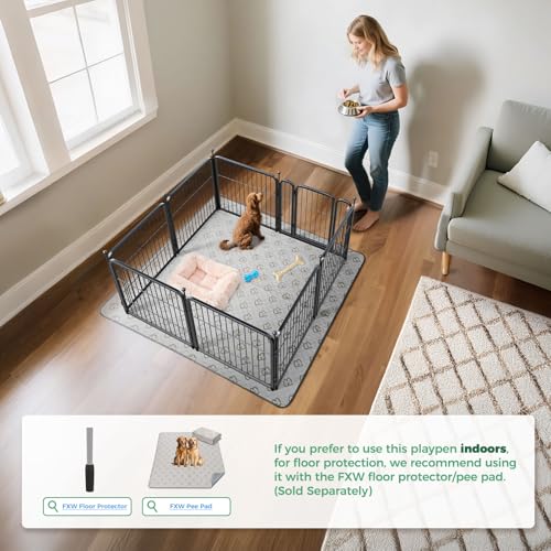 FXW Rollick Unleashed Dog Playpen for Indoor, Yard, RV Camping, 24 inch 8 Panels for Small and Puppy Dogs, Bla - view 3