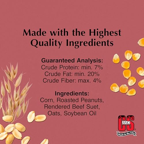 C&S Peanut Suet Nuggets, Outdoor Wild Bird Food for Nuthatches, Woodpeckers and Chickadees, 27 Ounces - view 3