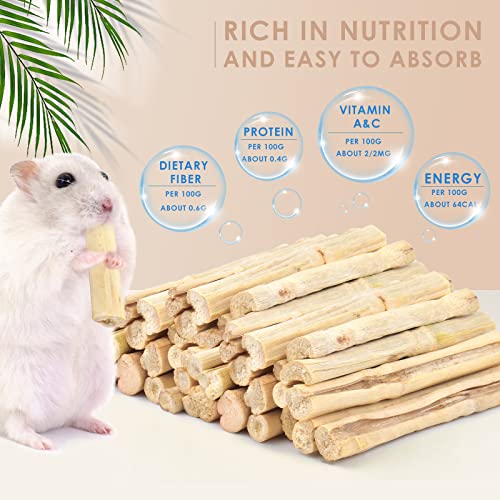 Bissap 700g/1.5Ib Sweet Bamboo Chew Sticks for Rabbits, Bunny Chewing Sticks for Rabbits Hamster Chinchilla Gu - view 3
