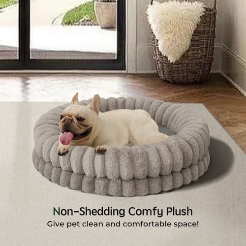 BALANCE Luxury Donut Dog Bed, 30 Inches Round Dog Bed Medium Size Dogs Washable, Orthopedic Calming Dogs Bed f - view 3