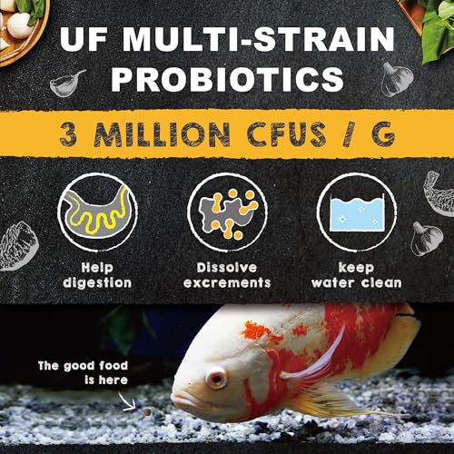 Ultra Fresh Cichlid Sinking Fish Food, Wild Sword Prawns, All Natural Ingredients, Carnivore Pellets for Large - view 7