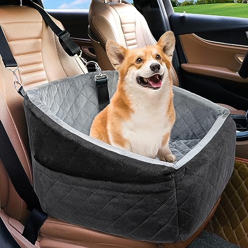 Dog Car Seat for Small Dogs,Detachable Washable Dog Booster Seat Under 30lbs, Pet Car Seat Travel Bed with Sto - view 2