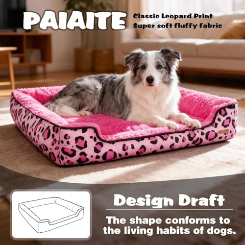 Rectangle Washable Dog Bed for Large, Medium & Small Dogs – Soft Calming Puppy Beds, Durable Warm Pet Sofa wit - view 6