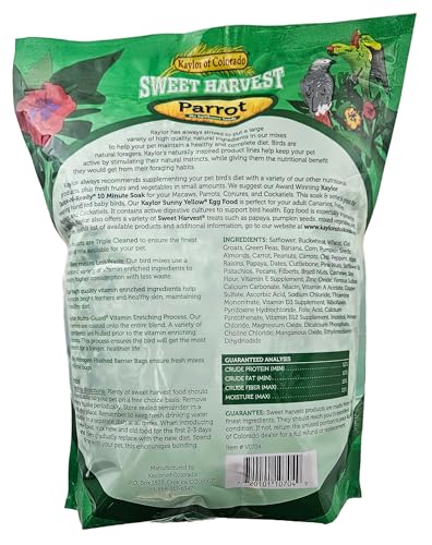 Parrot Bird Food (No Sunflower Seeds), 4 lbs Bag - Seed Mix for a Variety of Parrots - view 3
