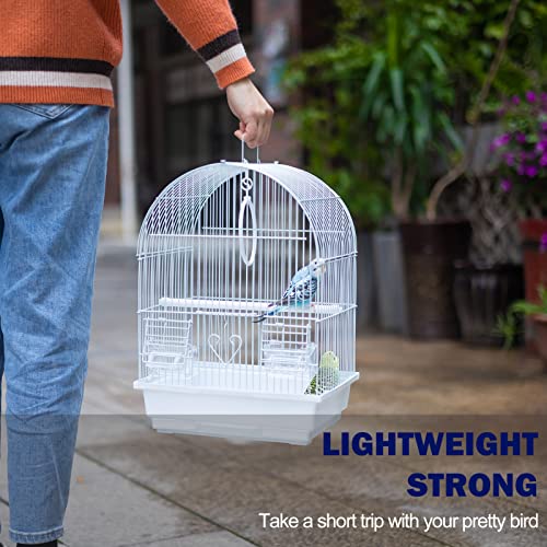 Small Bird Travel Cage - Lightweight Small Birds Starter Kit with Birdcages and Accessories Great for Parakeet - view 3