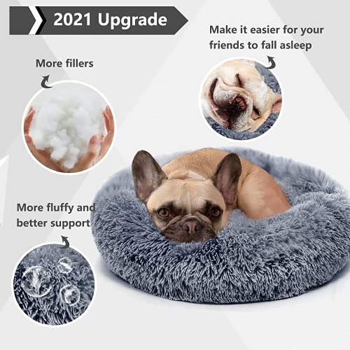 Small Calming Dogs Bed for Small Dogs Anti-Anxiety Machine Washable Fluffy Luxury Anti-Slip Waterproof Mute Ba - view 3