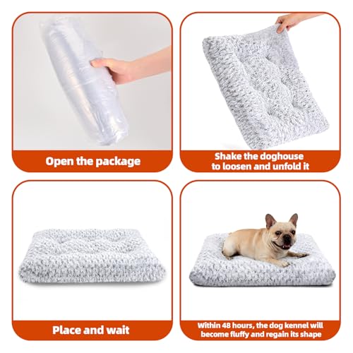 Dog Beds Large Sized Dog, Washable Durable Pet Bed, Deluxe Plush Soft & Comfortable Dog Crate Bed Pad for Larg - view 8