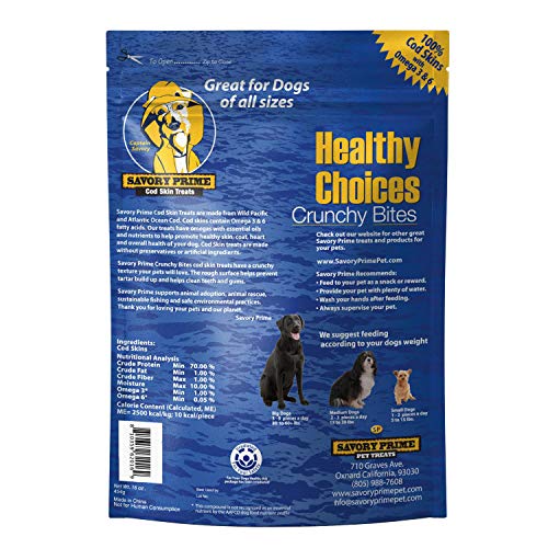 Savory Cod Skin Fish Strips, 8-Ounce (49662008), All Breed Sizes - view 3
