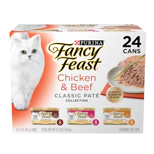 Purina Fancy Feast Chicken and Beef Classic Pate Collection Grain Free Wet Cat Food Variety Pack - (Pack of 24 - view 2