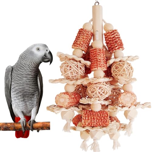 Bird Toys, Natural Corn Stick Parrot Toys Hanging in Bird Cages，for Small and Medium-Sized Macaws,African Grey - view 2