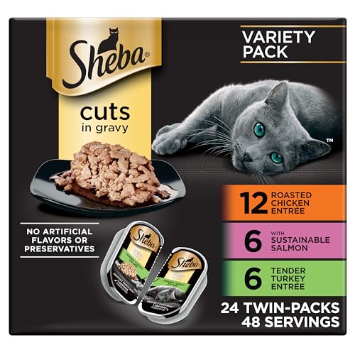 Sheba Perfect Portions Wet Cat Food Cuts in Gravy, Cat Food Wet Recipe, Roasted Chicken Entree, with Sustainab - view 2