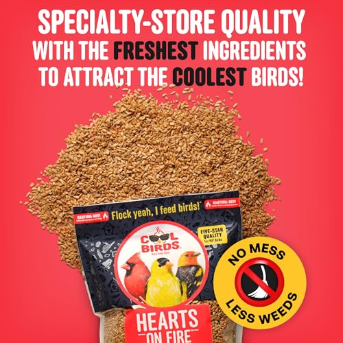 Hearts on Fire Hot Bird Seed – 10 lb. 100% Hulled Sunflower Hearts with Chili Pepper Oil – No Waste Bird Seed  - view 4