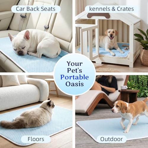 Mora Pets Dog Cooling Mat Instant Self Cooling Pad for Dogs & Cats Breathable Washable Summer Pet Cool Mat Ind - view 5