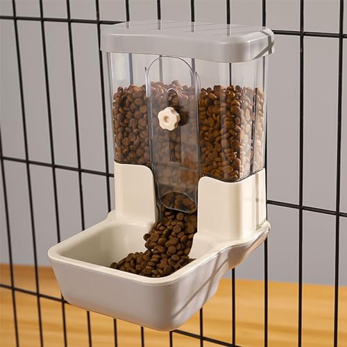 Hanging Automatic Food Dispenser, 27oz Large Capacity Hanging Pet Cage Feeder for Rabbit Bird Chinchilla Hedge - view 2