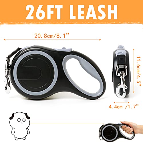26Ft Retractable Dog Leash, Heavy Duty Great Leash for Dog up to 110 lbs, Anti-Slip Rubberized Handle, One-Han - view 3